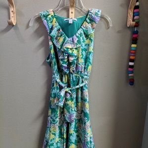 Old Navy Green Floral Dress